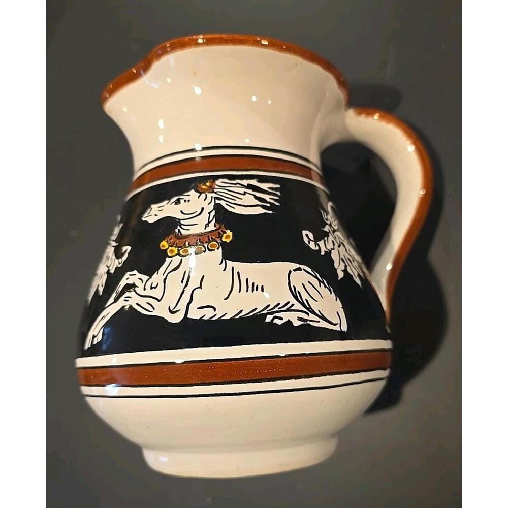 Siena Italy Deer Stag Small 6" Pottery Pitcher Creamer - Picture 3 of 5